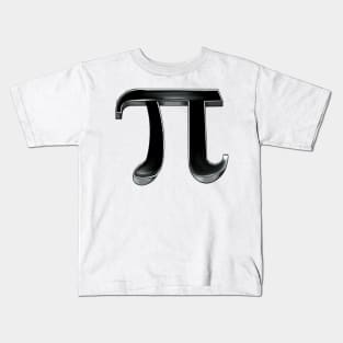 Pi in black- physics mathematics science maths student teacher gift - mathematical constant in 3d Kids T-Shirt